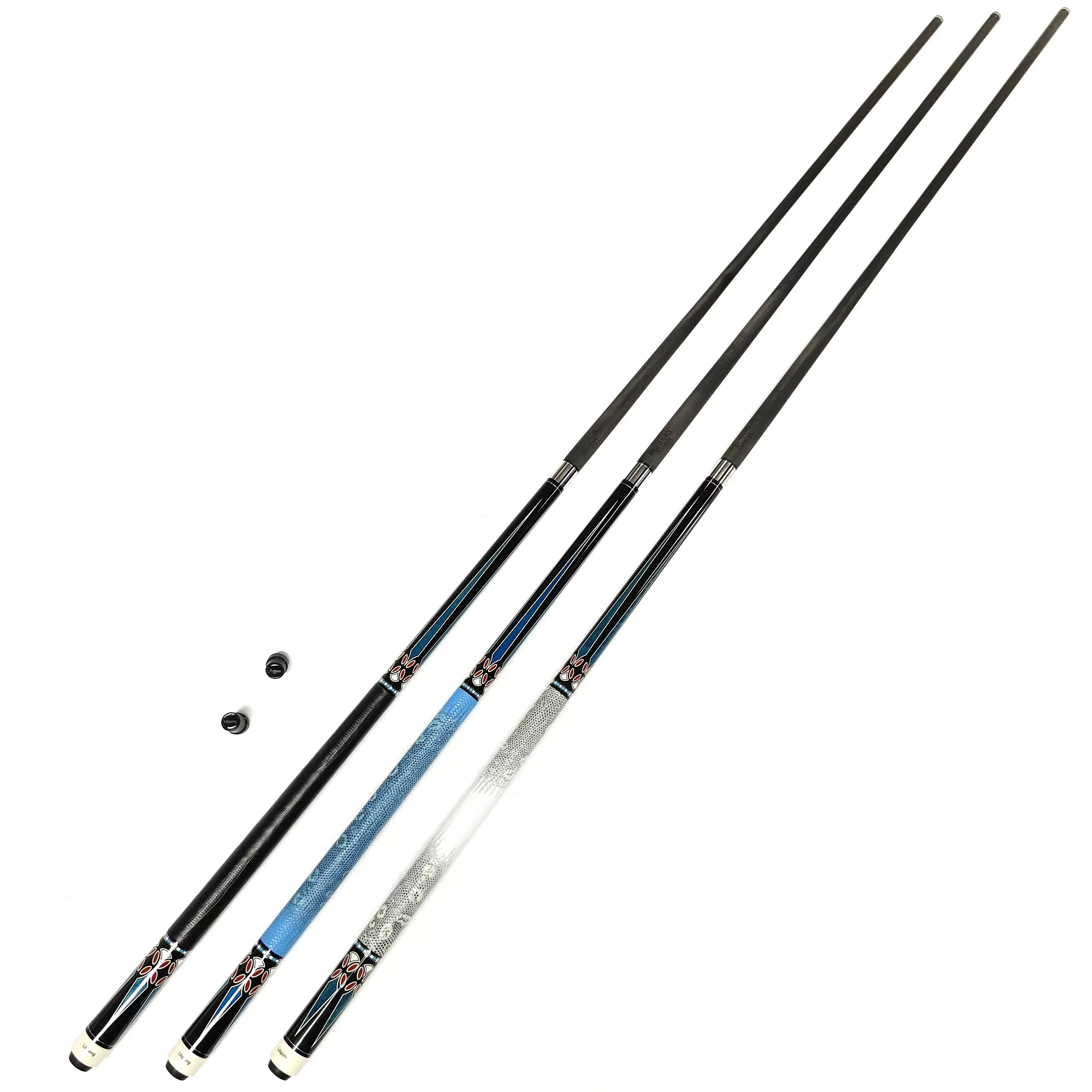 Hot Sell Superior Quality  58' 1/2-pc Billiard Pool Cue with Carbon Fiber Forearm/Uni-Lock Joint and with Extension