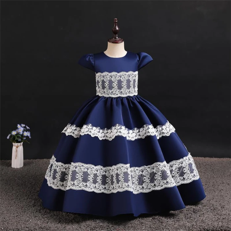 
New Style Custom Size Multi Color Kid Party Dresses For 6 Year Old Girl 