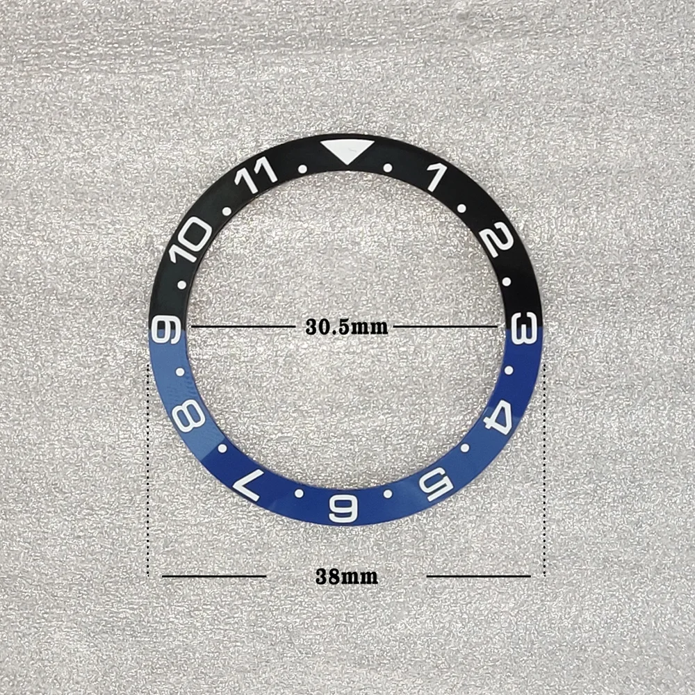 38mm Ceramic Super Luminous BGW9 Watch Bezel Mouth Font Watches Modification Parts Repair Accessories For 40mm Watch Case