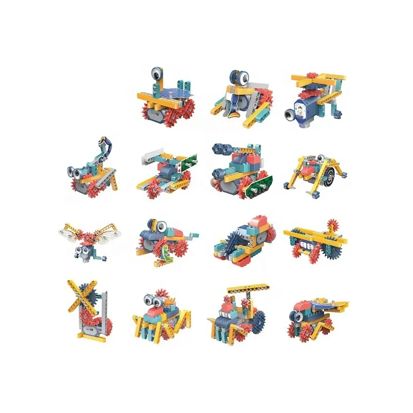 193pcs STEM toy DIY construction interlocking mechanical gear building blocks set electric gear drive engineering building toy