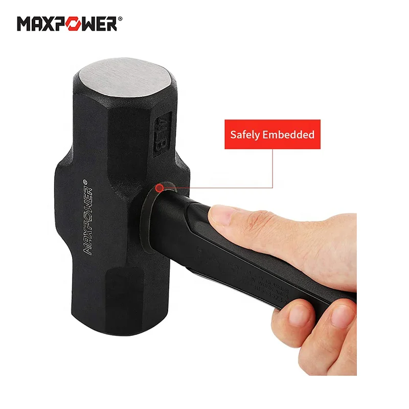 MAXPOWER non-slip 2lb small sledge hammer with long flexible handle