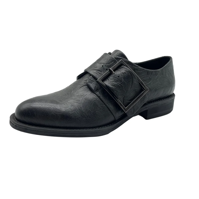 
Top Quality Low Heel Genuine Leather Flats Loafers Closed Toe Large Size Black Dress Shoes Comfortable Formal Shoes 