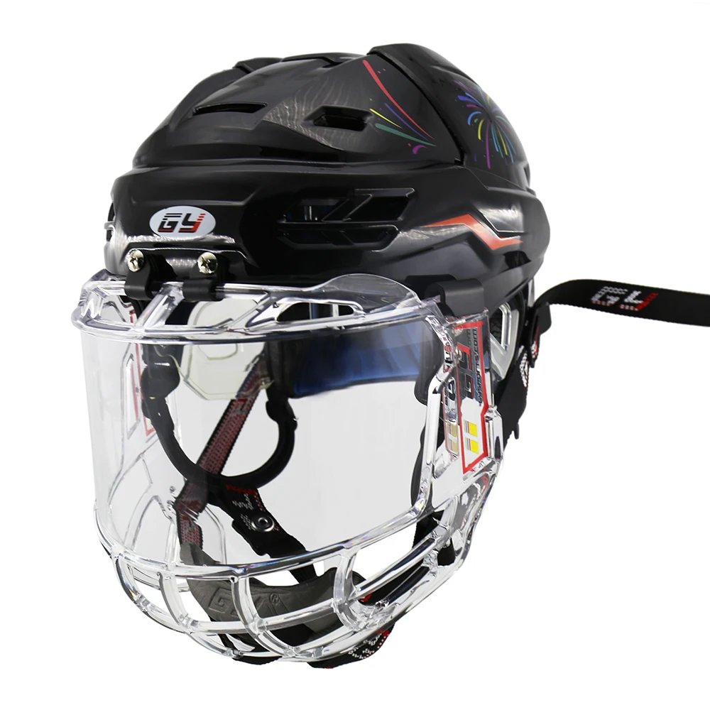 Factory Wholesale High Quality Custom anti fog anti scratch Ice Hockey Helmet With Visor for Skiing