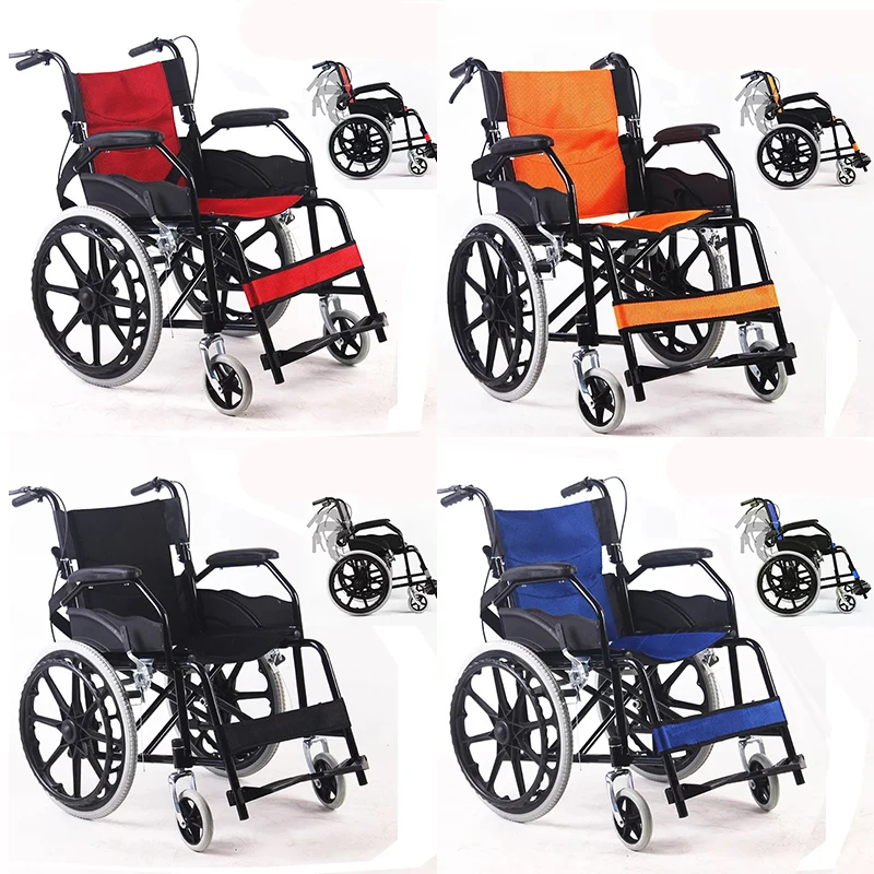 High Back Lightweight black oxford manual wheelchair Manual Folding Wheelchair