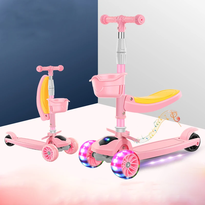 High quality folding kids 3 wheel electric scooter bike children with seat