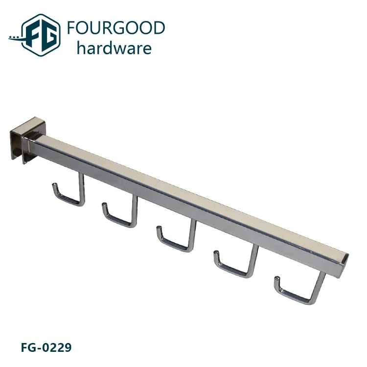 4MM supermarket Shopfitting wrought iron coat clothes hanger rod