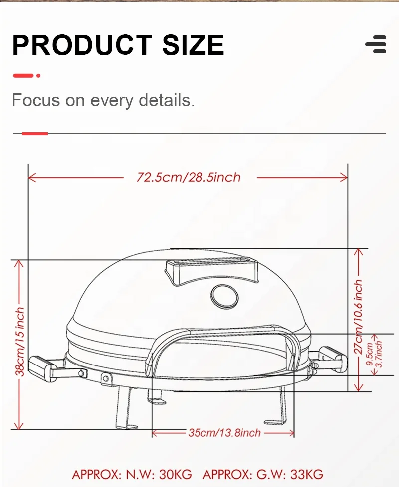 STEEL EGG BBQ / SEB KAMADO italian style horno de pizza 21 inch ceramic indoor outdoor pellet baking small mini pizza oven