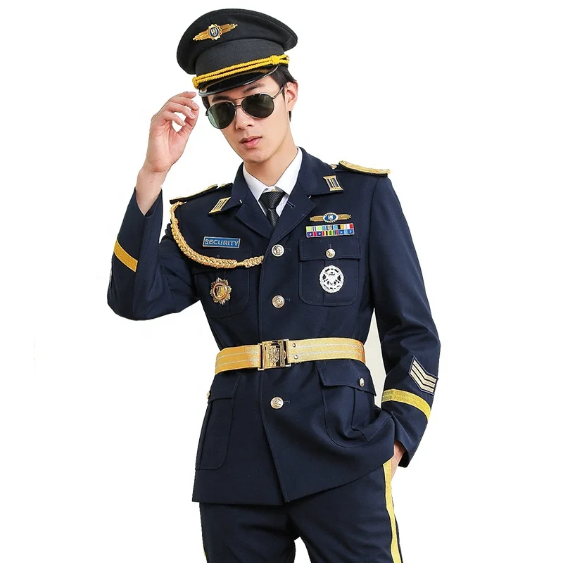 In Stock Fast Dispatch Navy Blue Twill Safety official Guard Officer Security Uniforms
