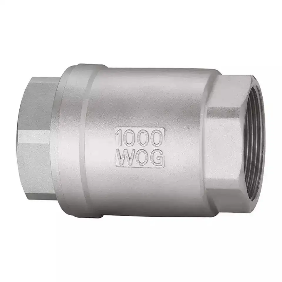 Screw End Stainless Steel Metal Vertical Type Water Oil Pipe Control water check valve DN80 steel check valve