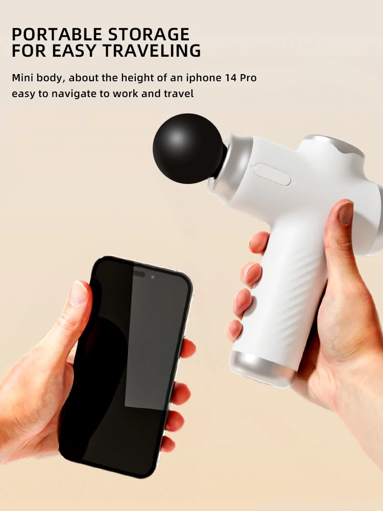 TUDEEN Electric Portable Handle Vibration Percussion Muscle Relax Wireless Deep Tissue Massage Gun for Body Massager