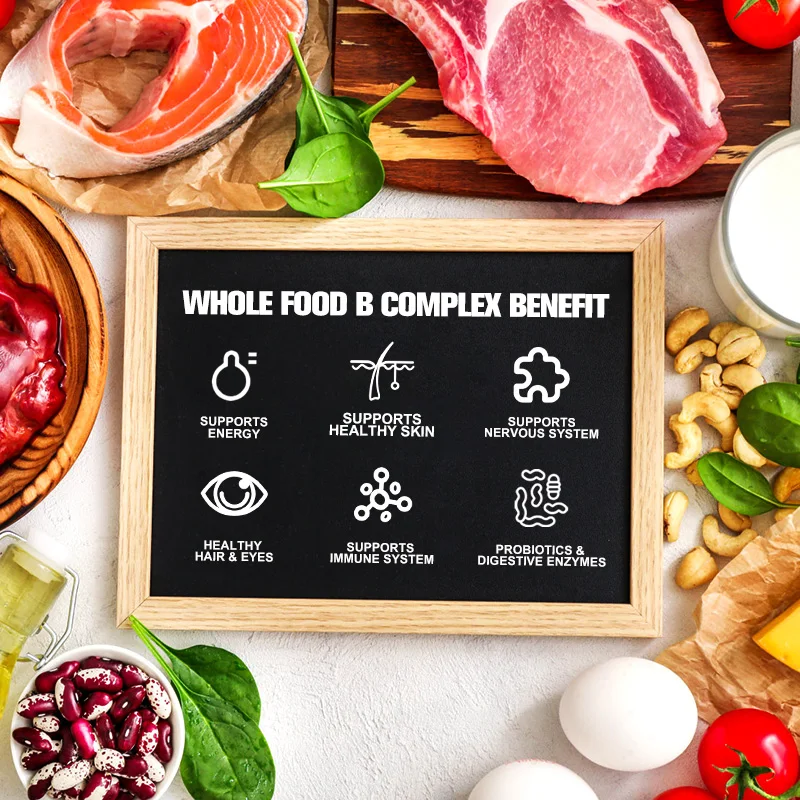 Orgeuos Vitamin B1 B2 B6 B12 Complex Powder Capsules 60pcs Vitamin B Complex Capsule