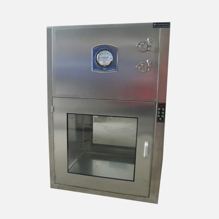 Ginee Medical Mechanical interlock pass box for operating theatre medical transfer box UV pass box