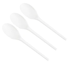 Bulk Package 6 inch Corn Starch Disposable Spoon for USA and Europe Market Biodegradable Cutlery
