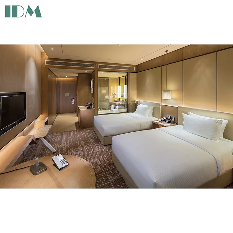 IDM-A40 Modern Hotel Luxury Bedroom  Furniture Bed  Room Set Furniture Hotel Bed