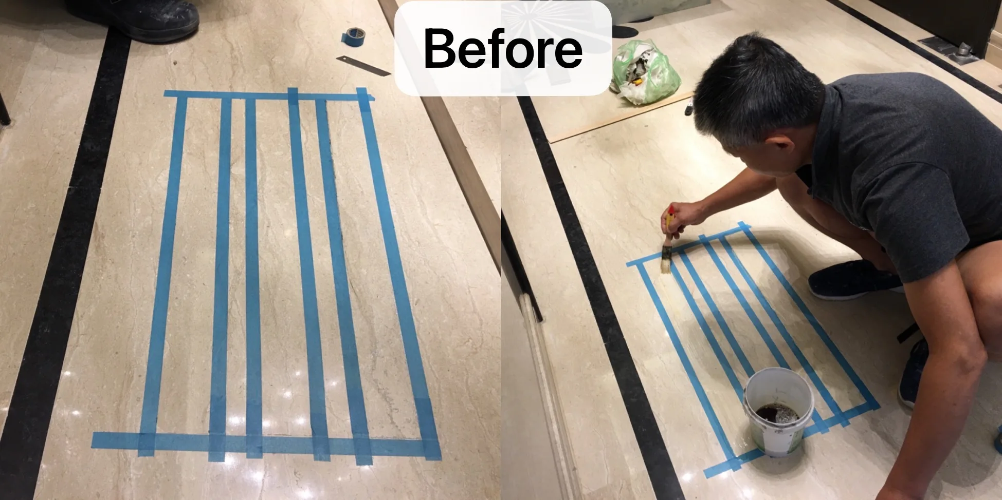 Household honed granite non-slip coating liquid chemicals