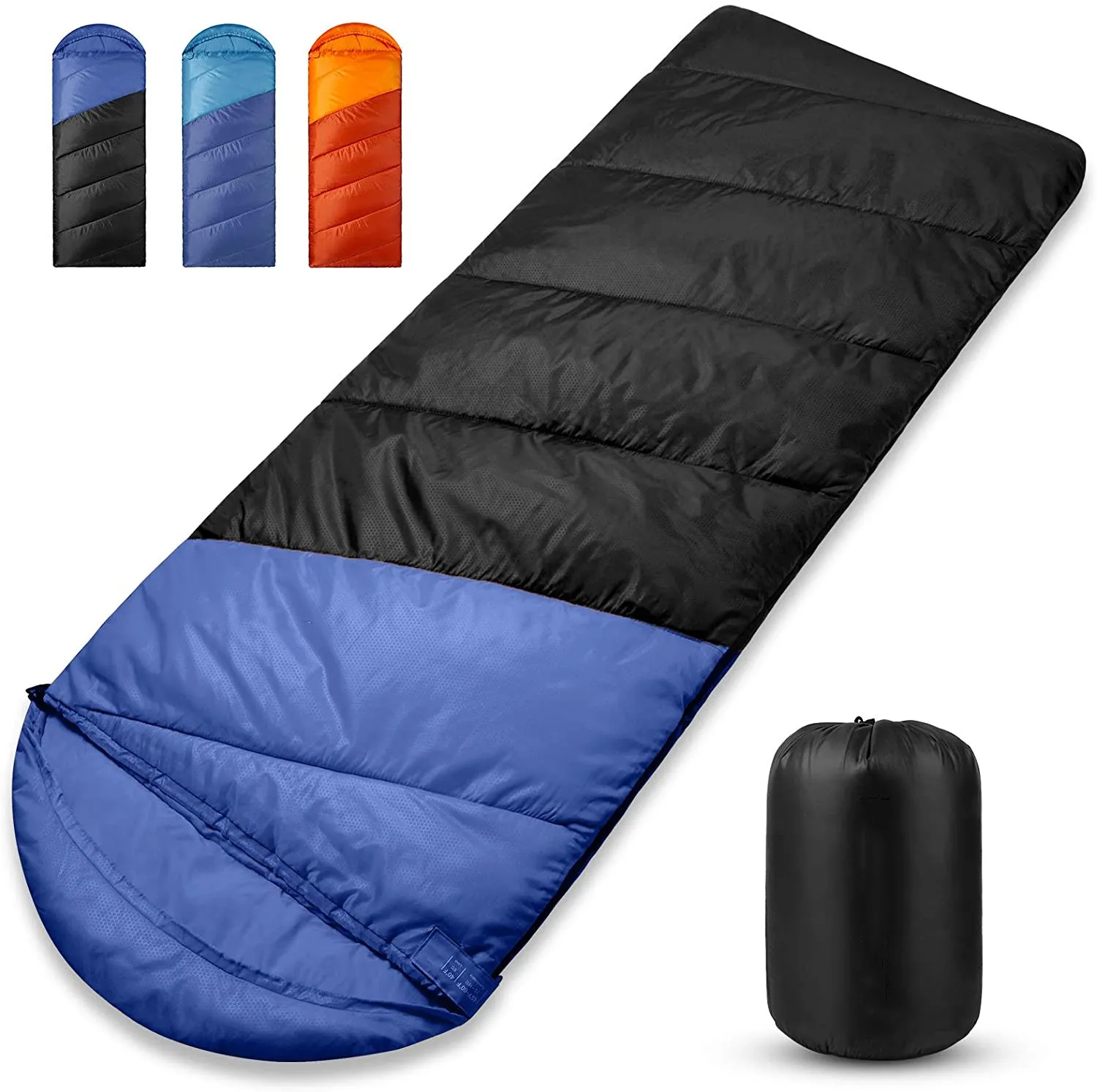 WOQI Wholesale Fiber Cotton Warm 170T Polyester Envelope Sleeping Bag for Outdoor Camping and Hiking