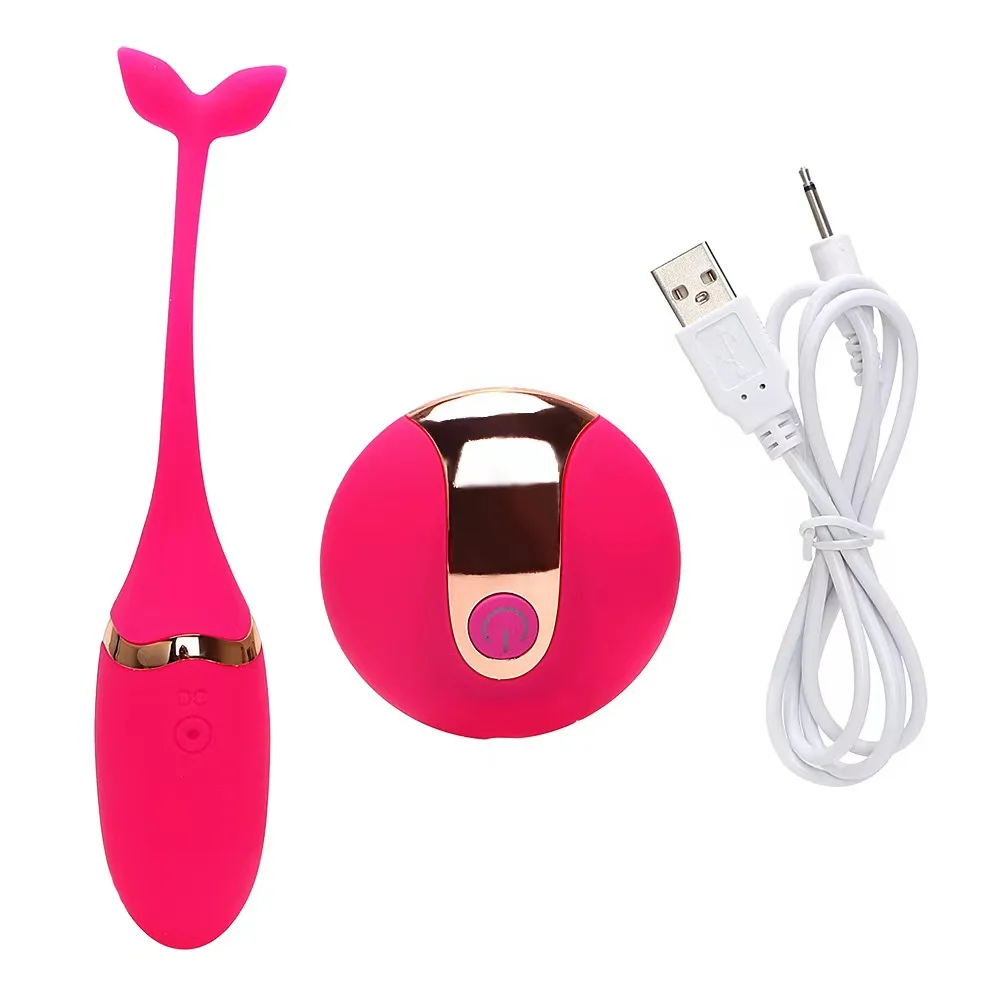 Whale Shape Vagina Anal G-spot Stimulation Egg Vibrator Remote Vibrating Massage Eggs for Men Woman