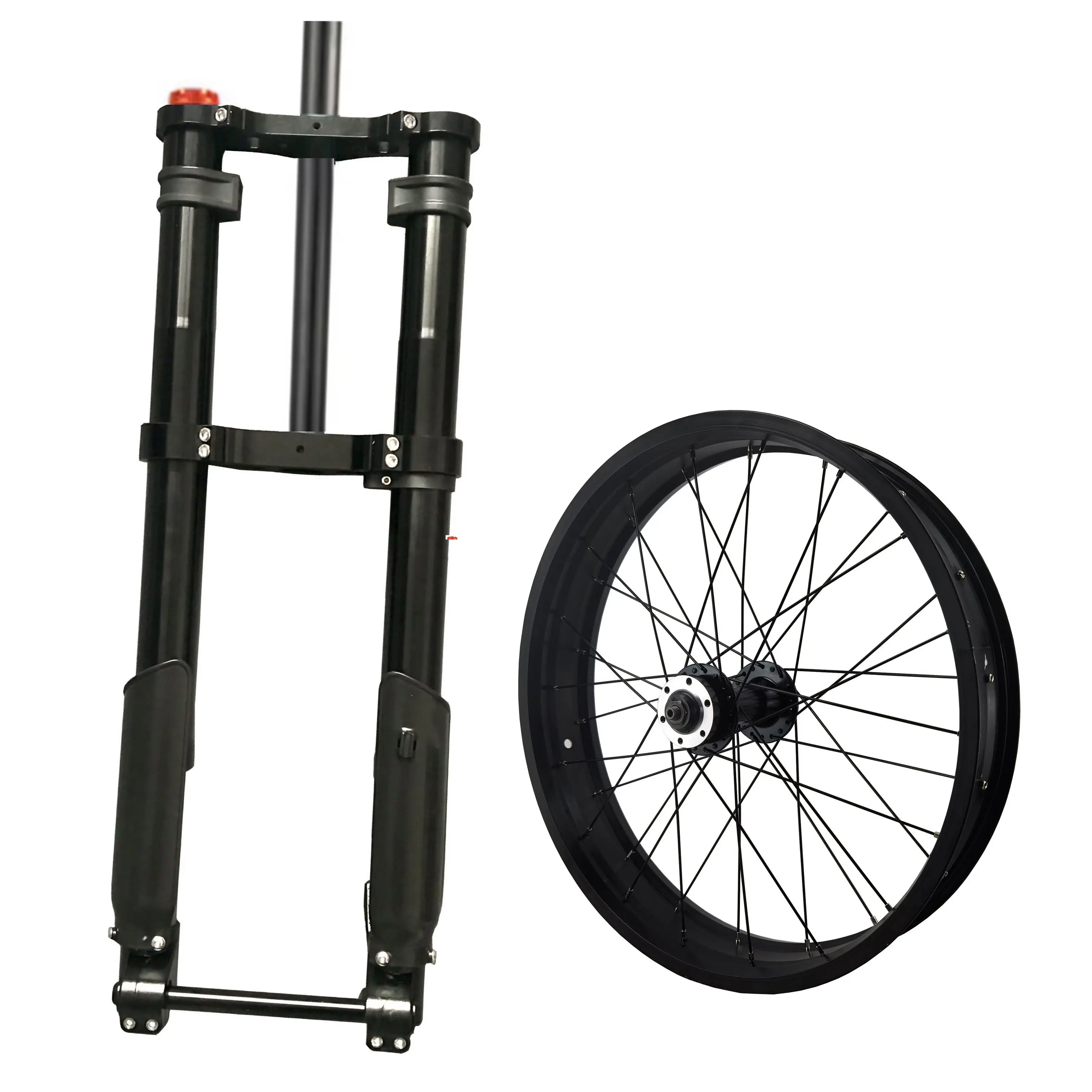 20*4.0inch Front Wheel 20inch 135*15 Thru axle Front Air Suspension Fork for Fat Bike/Doodlebike