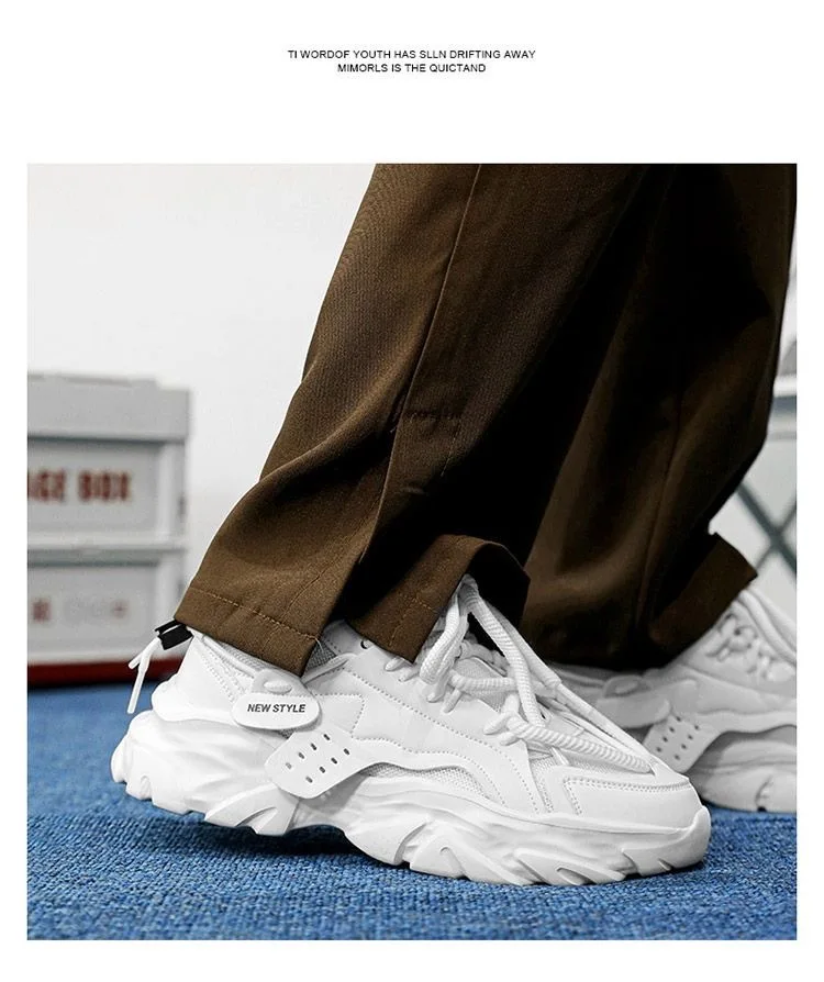 Hot Sell Male New Breathable Sport Running Casual Shoes Mesh Thick Bottom Fashion Jogging Walking Style Shoes Sneaker for Man