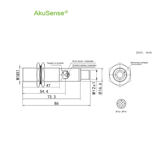 Akusense MD18-35V ультразвуковой датчик уровня жидкости воды