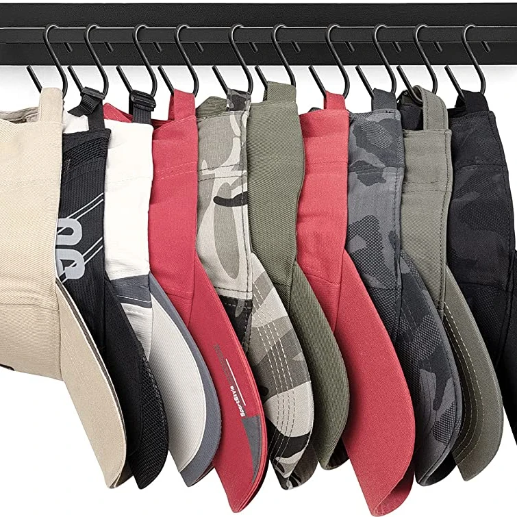 Настенная металлическая и деревянная вешалка для шляп, вешалка для хранения бейсболок с крючками, вешалка для демонстрации Ковбойских шляп