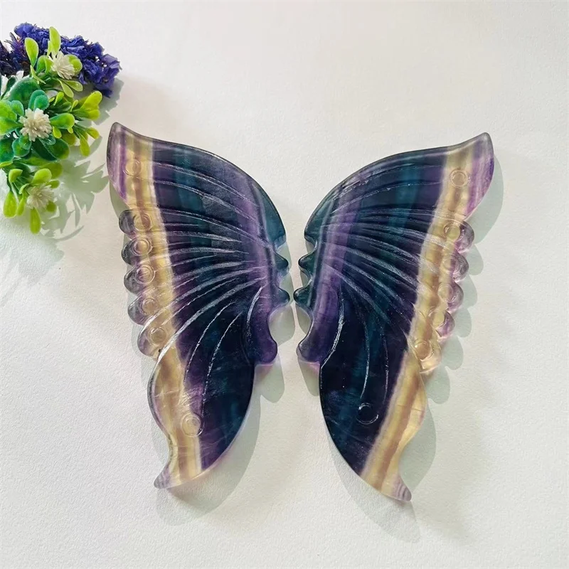 Wholesale High Quality natural gem stone fluorite butterfly wings