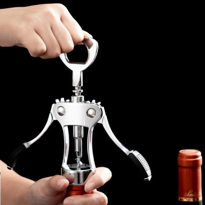 Hot Selling Multifunction Stainless Steel Wing Corkscrew Wine and Beer Opener for Kitchen Restaurant Chateau Bars