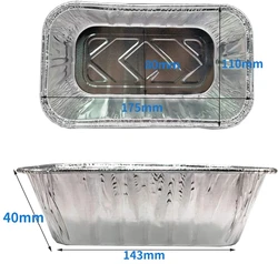 1Lb Mini Loaf Pans Disposable Aluminum Foil Pans for Cooking Baking Steaming Grilling