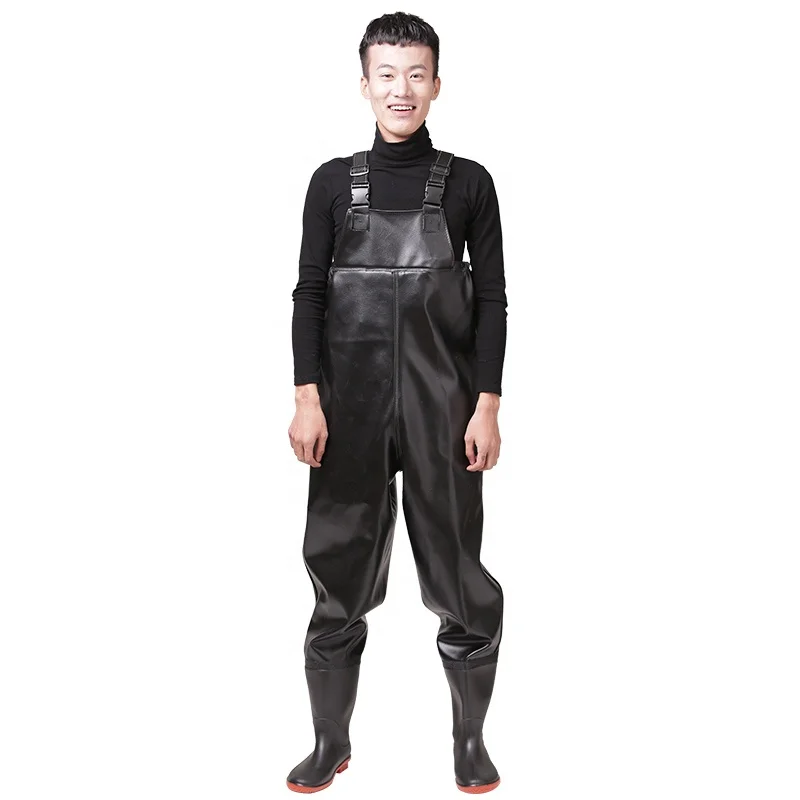 Black Cowhide lines waterproof Breathable fishing wader