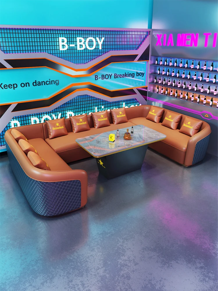 Luxury Booth Sofa Pu Leather Modern Vip Strip Night Club Bar Furniture Lounge Ktv Bar Sofa booth seating