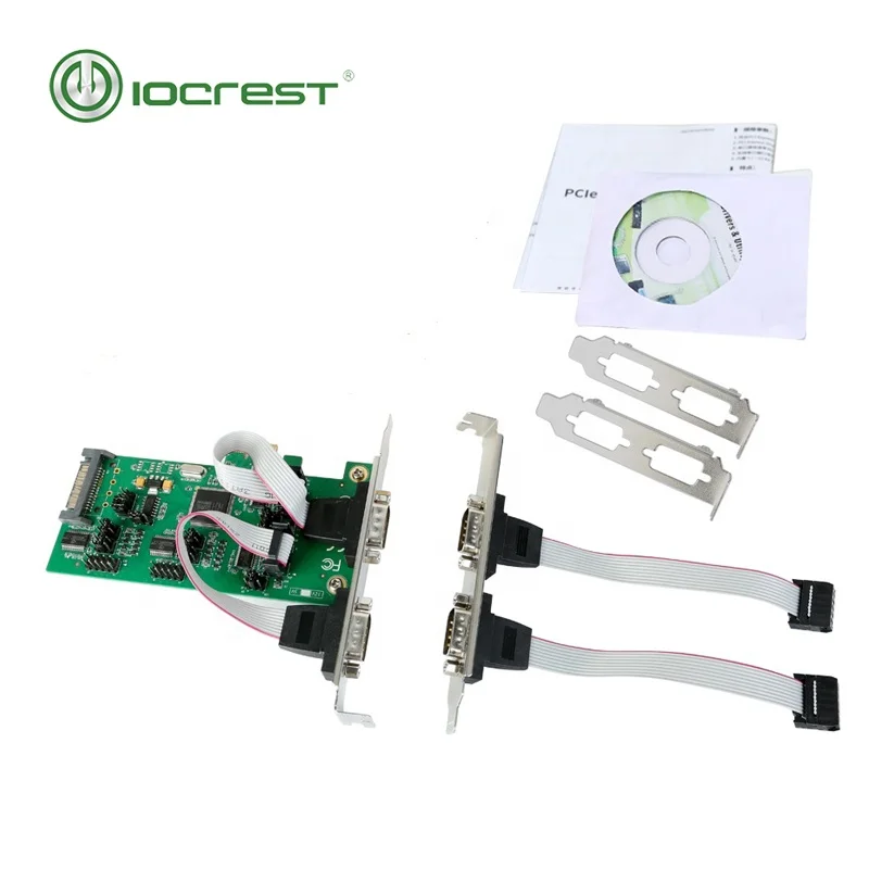 pcie db9 converter adapter support ttl and low profile 4 port pci express rs232 serial card