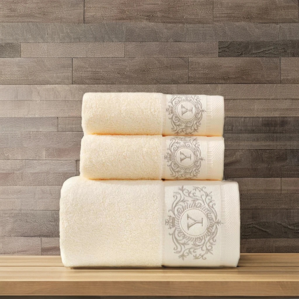 New Arrival Luxury Jacquard Bath Towel Set 100% Soft Cotton Thick Terry for Spa Hotel Fitness Gym-Best Quality Woven Towels