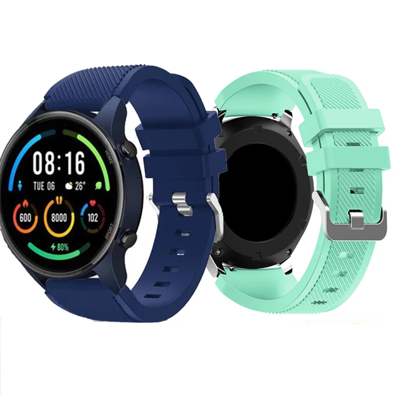 WatchBand 22MM Strap For Xiaomi Mi Watch Color Soft Silicone SmartWatch Wriststrap Bracelet Accessories For Amazfit GTR 2e belt