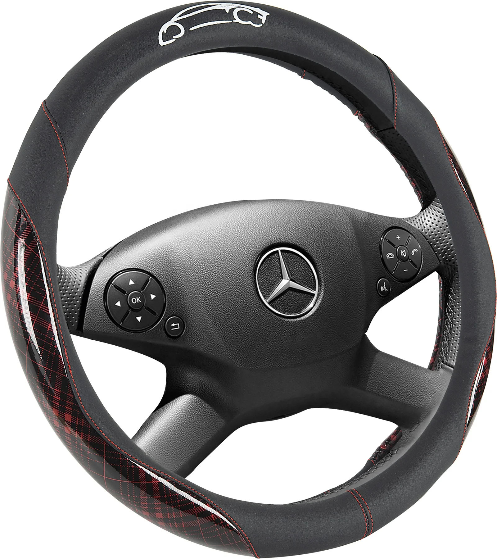 Wholesale Premium Winter Auto Skin Wrap Universal Accessories Car Steering Wheel Covers