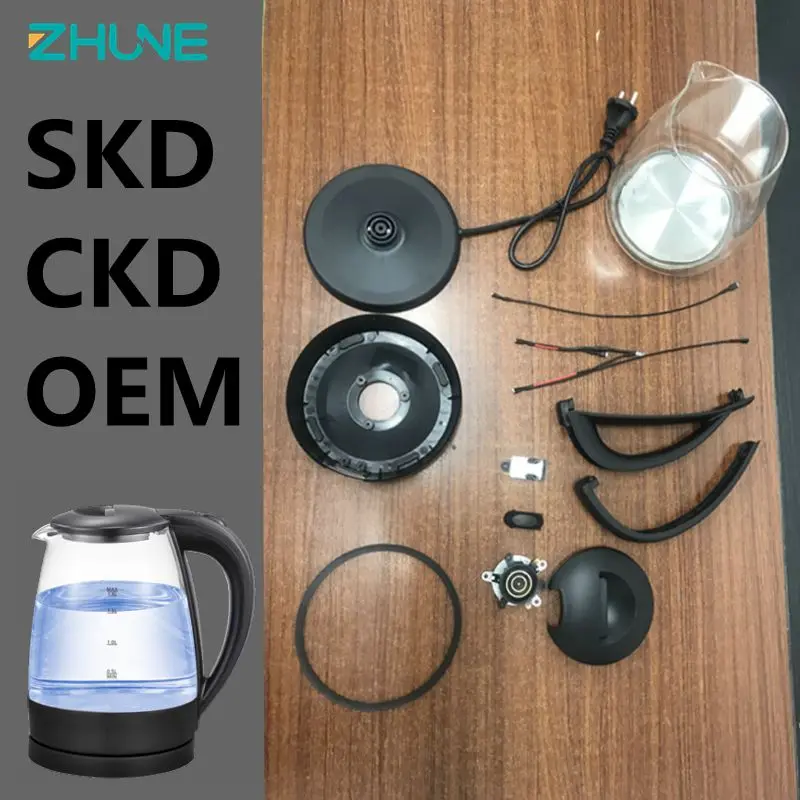 SKD/CKD/OEM чайник для горячей воды беспроводной стеклянный быстрого кипячения 1 8 л чайной машины Электрический