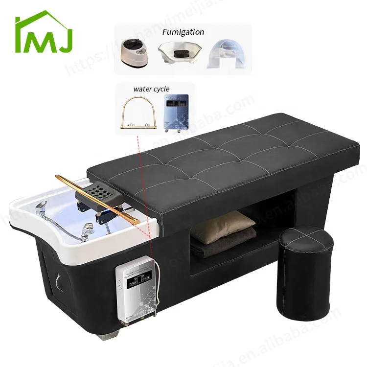 Salon hair wash head spa bed Thai massage Treatment Therapy Water Circulate shampoo bed