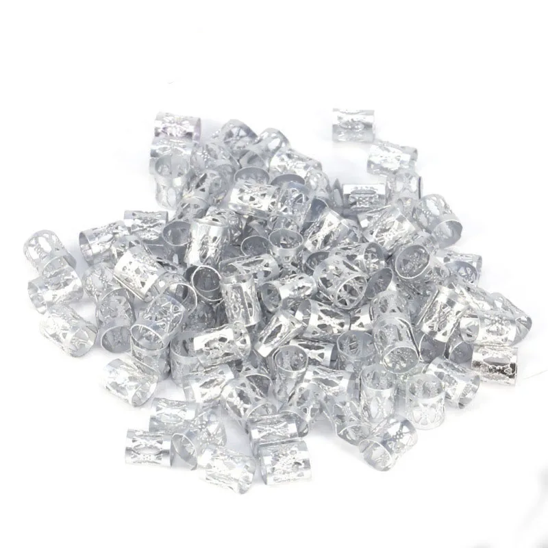 100pcs hair beads for synthetic braid hair decoration accessories dreadlocks braiding hair cuffs