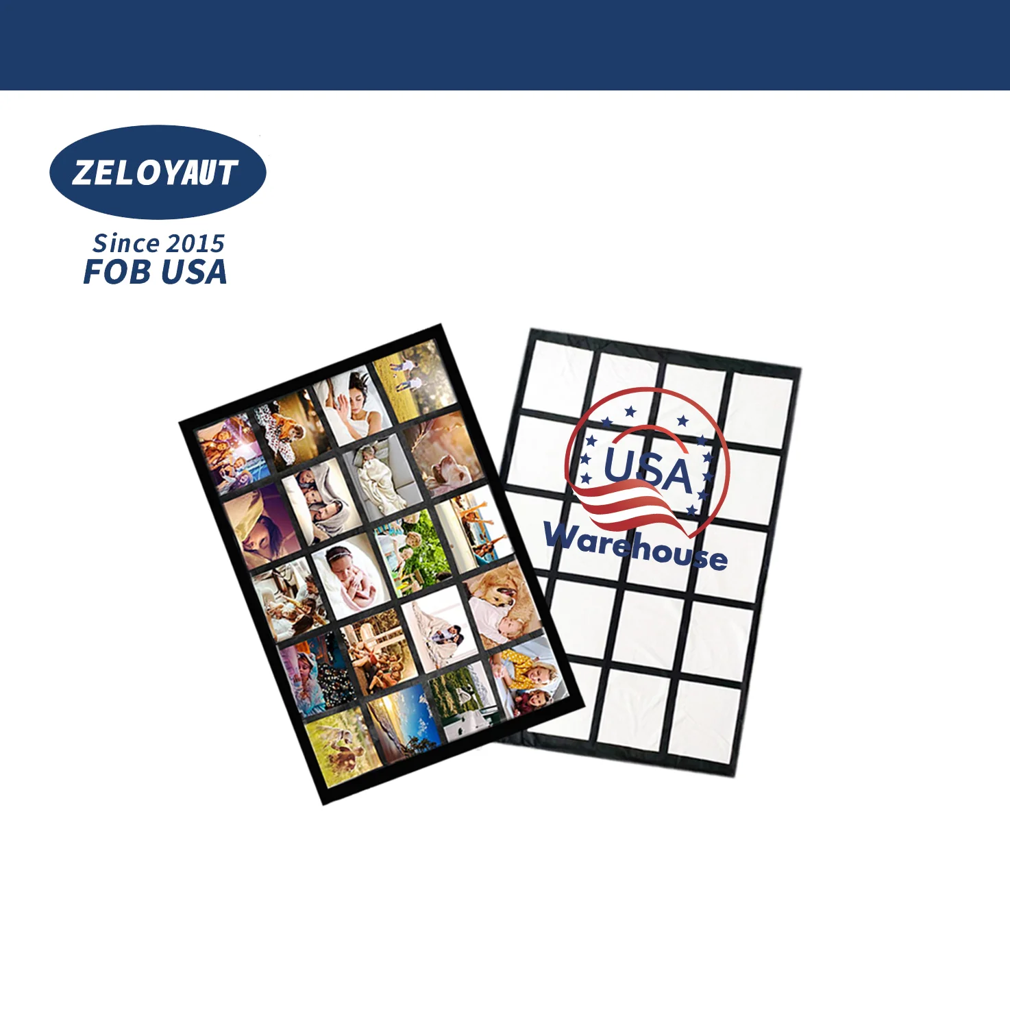 USA warehouse shipping Sublimation Throw Blankets Blank soft Throw Blankets100% polyester and velvet blankets for home decor