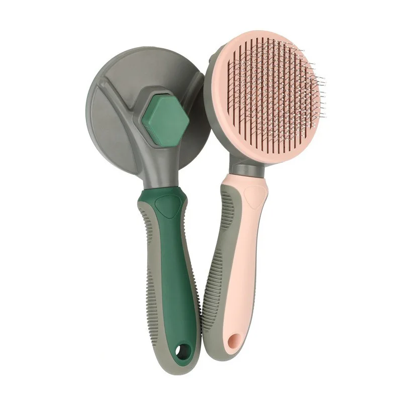 Wholesale Pet Grooming Brush Self Cleaning Automatically Dog Cat Slicker Brush Remove Dog Hairs Pet Comb