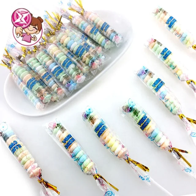 New Arrival Fruit Flavor Circle Rings Stick Lollipop String Compressed Candy Wholesale