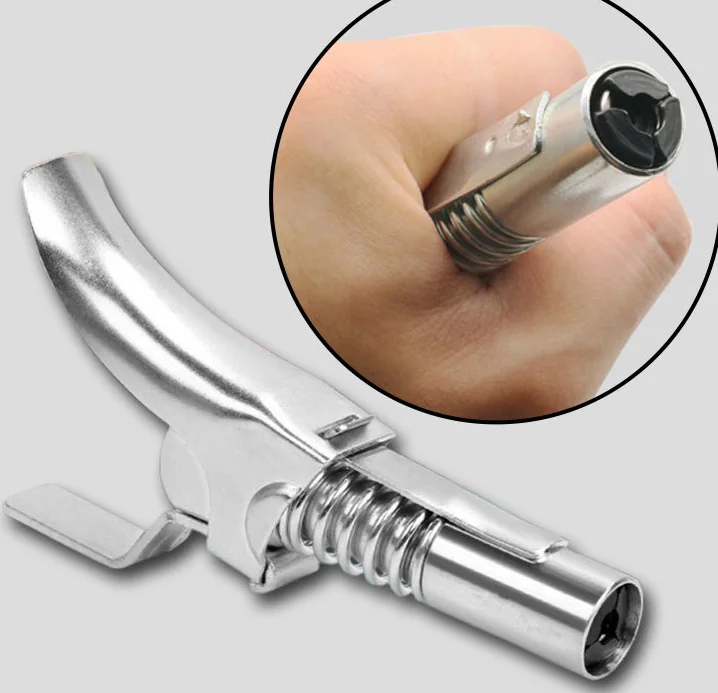 Оригинальный блокирующий штуцер Zerk G для смазочного пистолета, легко включается и выключается (1/8 дюйма BSP)