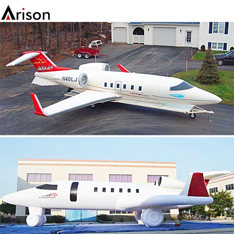 Huge giant inflatable plane for OEM custom decoy aircraft inflatable jet model toy cheap durable