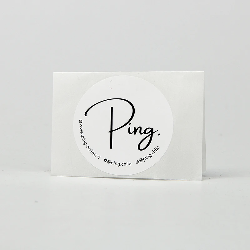 Custom Jewelry Packaging Round White Paper Adhesive Sticker Die Cut