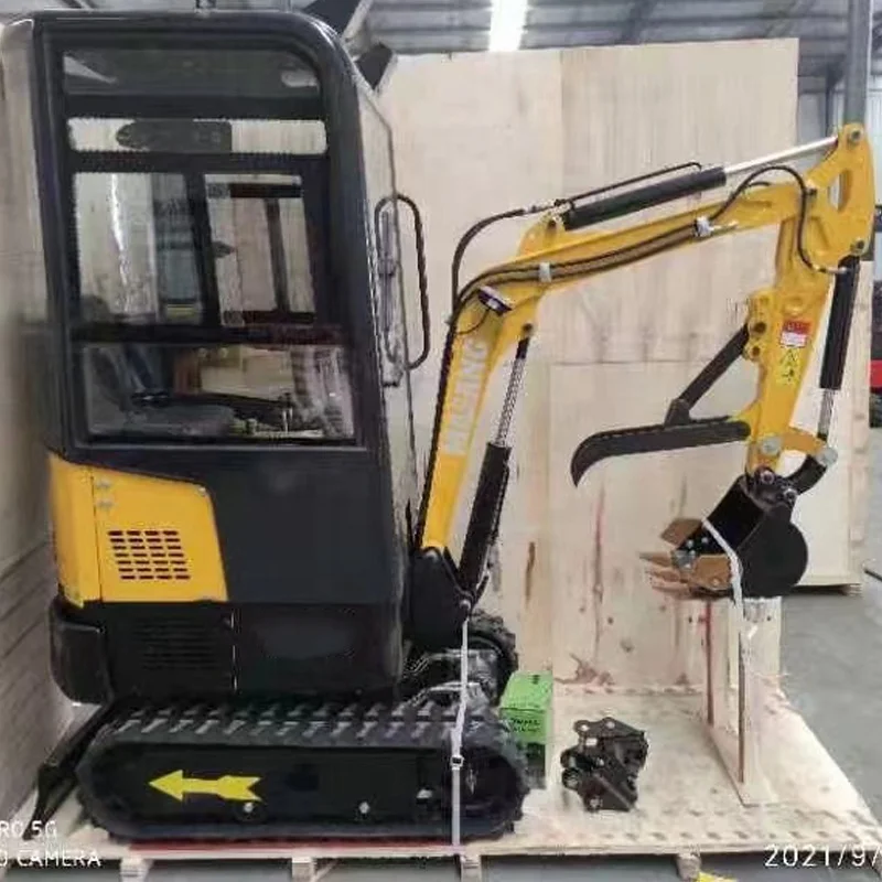 Import China Hydraulic Quick Coupling Tilt Rotator Yanmar Engine Joystick 1.8Ton Garden Mini Excavators