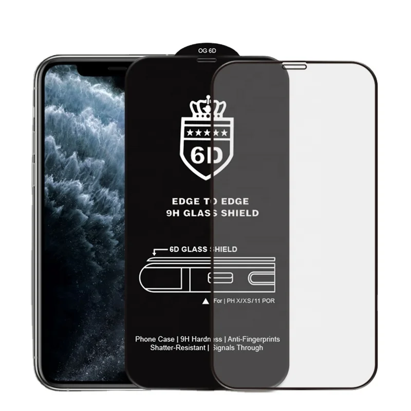  2021 Новый OG 6D закаленное стекло HD для iPhone 11Pro 12 Полный Клей протектор