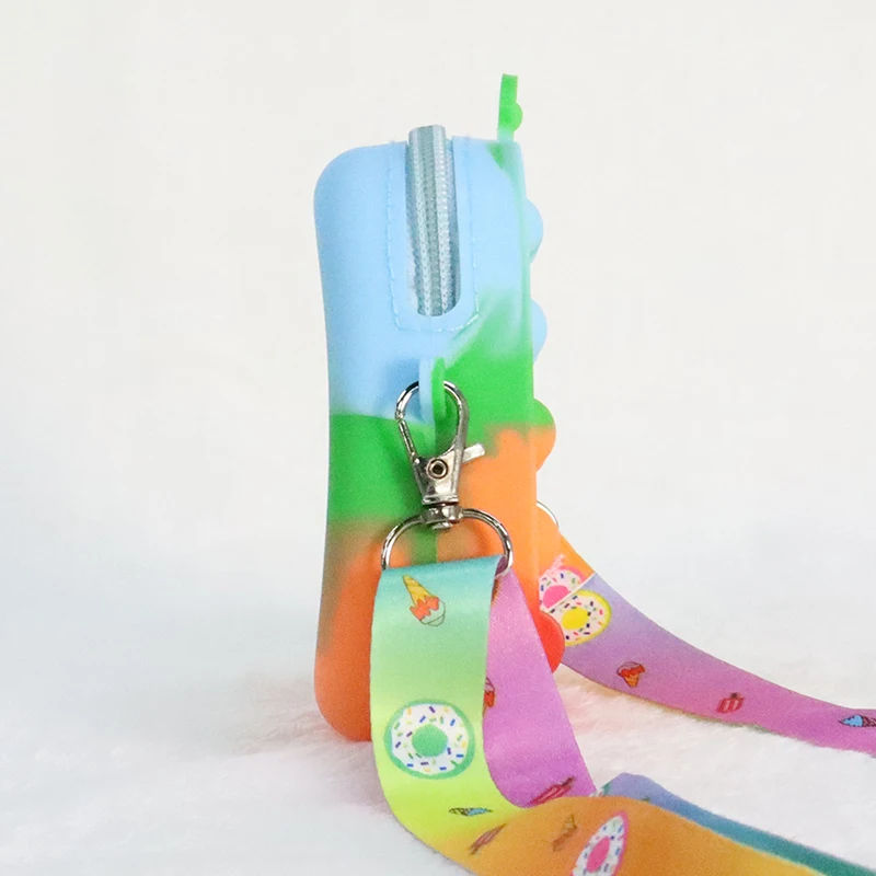 Hot Sell Rainbow Push Bubble Unicorn  Popping it fidget toy Bag Coin Purse  Avocado Of  Mini Bag