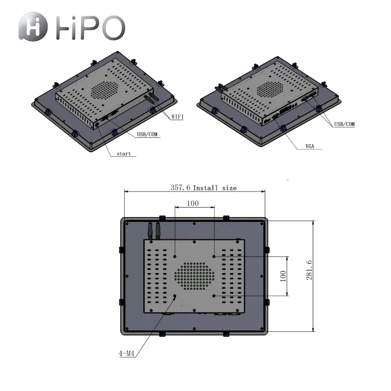 New Product  Hipo PTR15W 15 inch resistive  Support wifi 3.5mm Stereo Jack   tablet pc  touch panel waterproof hard to use conve