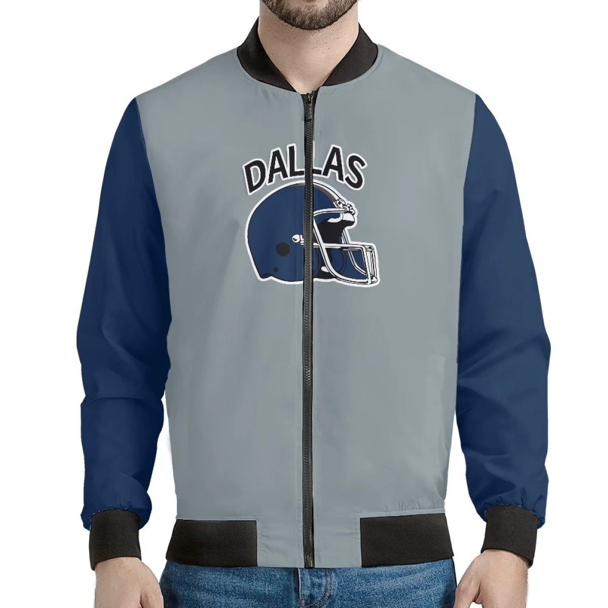 Customize 32 American Football Team Logo Sublimation Jacket Buffalo Fans Custom Bomber Jacket Dropshipping Print on Demand