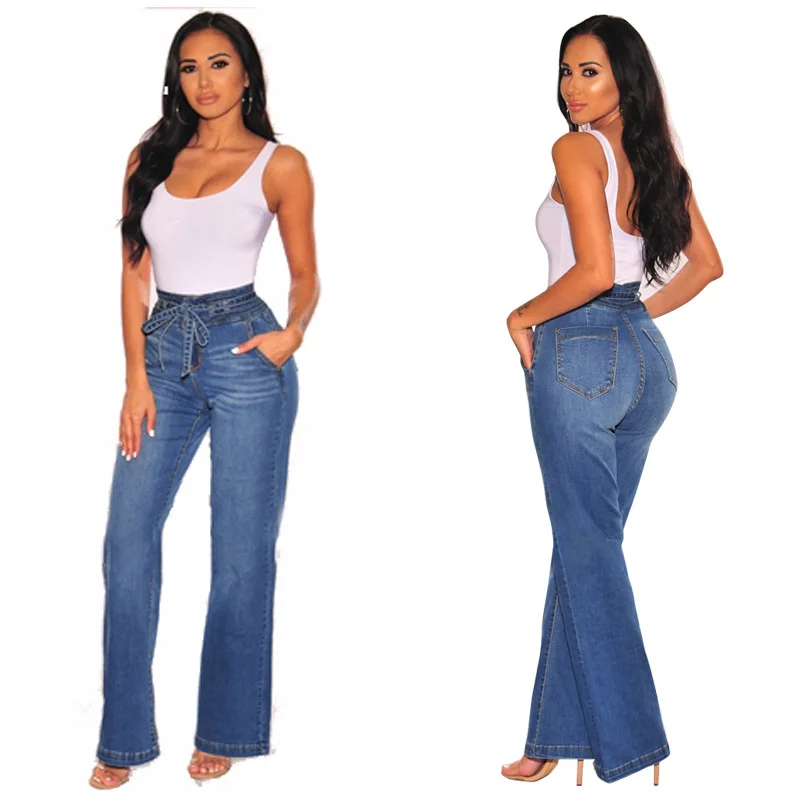 style denim jeans high waist bell bottom jeans womens denim jeans women for ladies