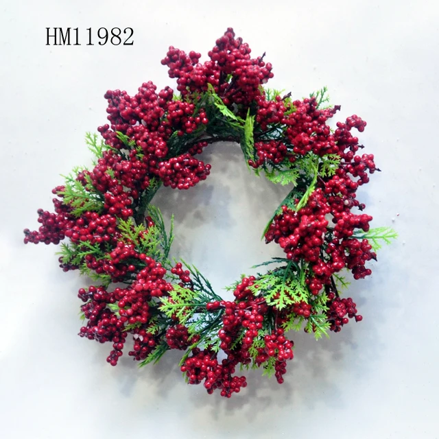 Christmas 2022  decoration customized artificial garland swag with red berries and snow effect